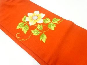 縮緬地鉄仙模様名古屋帯